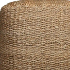 Pouf Cube Ottoman Tressé en Jute Naturelle de 45 cm
