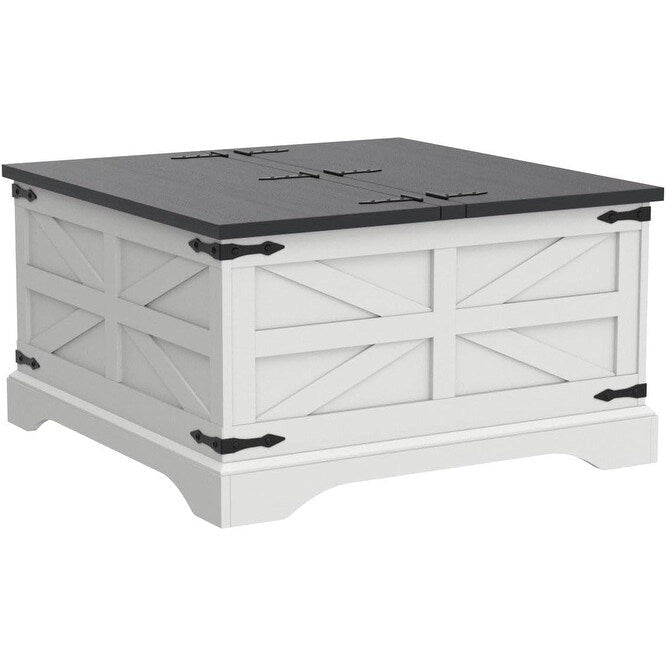 Table basse de ferme, table basse carrée en bois pour salon