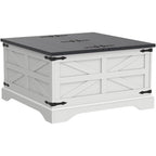 Table basse de ferme, table basse carrée en bois pour salon