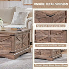 Table basse de ferme, table basse carrée en bois pour salon