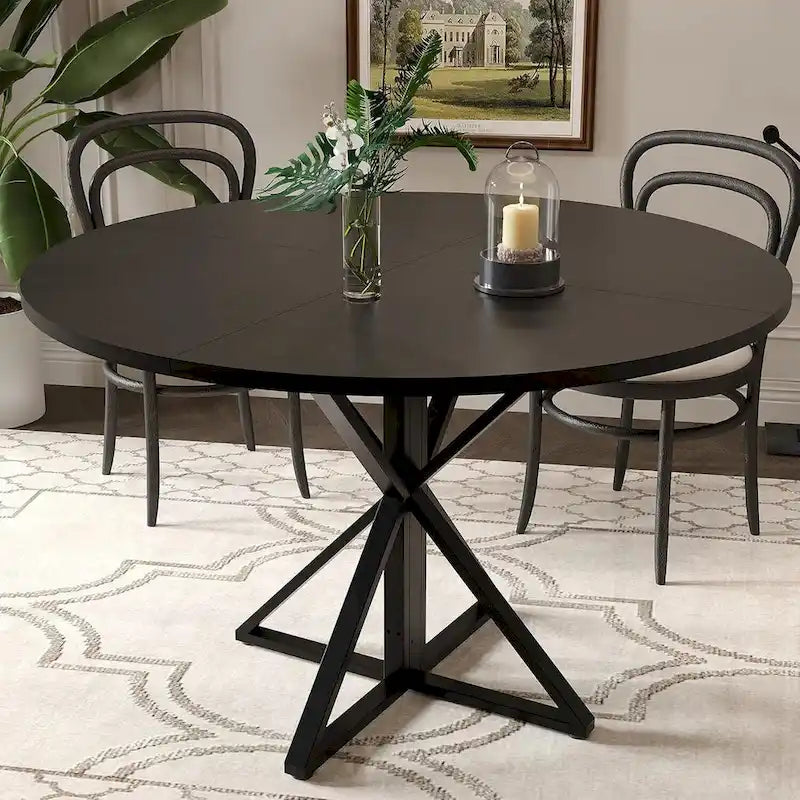 Table de salle à manger ronde de 119 cm – Design moderne compact