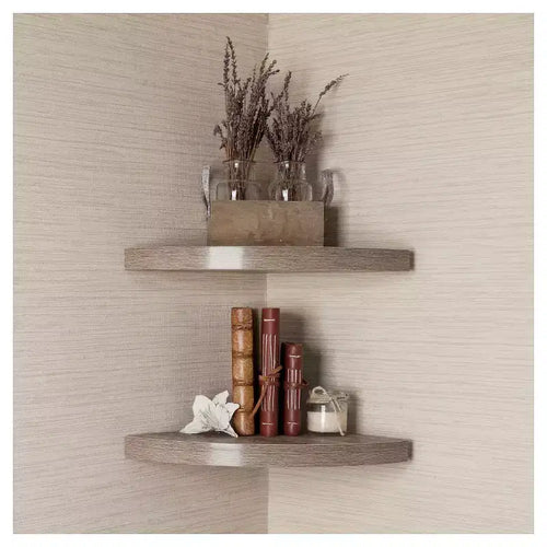 (Set of 2) 11.5 x 1.5 Radial Floating Corner Shelves - Danya B.