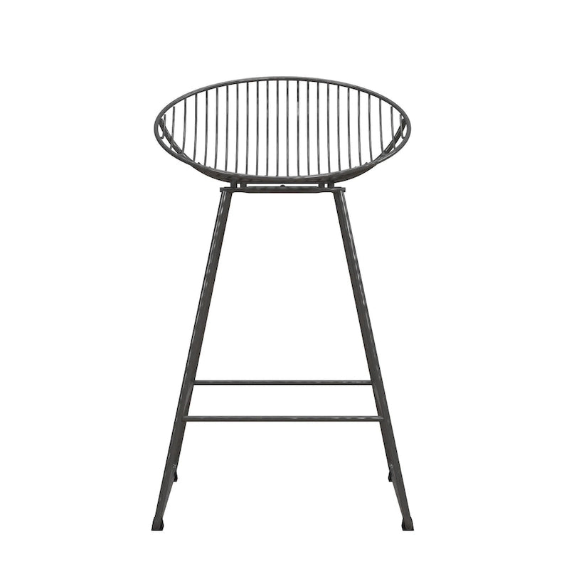 Tabouret de bar en métal, hauteur comptoir, 24 po