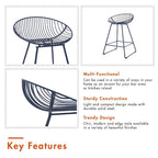 Tabouret de bar en métal, hauteur comptoir, 24 po