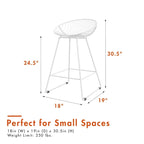 Tabouret de bar en métal, hauteur comptoir, 24 po