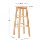 Tabouret de bar fixe sans dossier basique