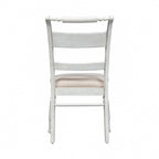 Chaise d'appoint à dossier barreaudé en lin ancien