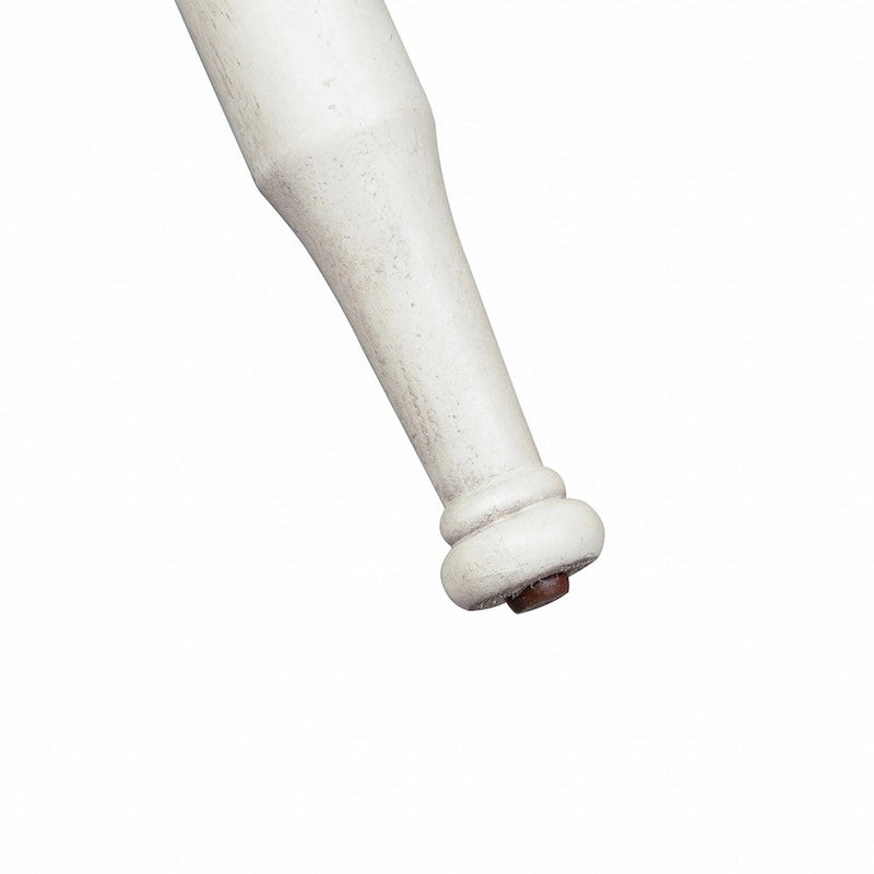 Chaise d'appoint à dossier barreaudé en lin ancien