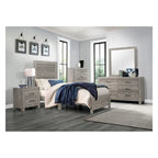 Ensemble de chambre à coucher 3 pièces Tabina gris, style moderne