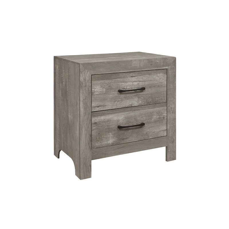 Ensemble de chambre à coucher 3 pièces Tabina gris, style moderne
