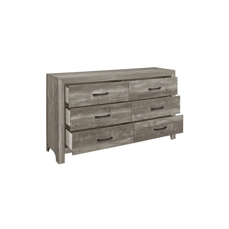 Ensemble de chambre à coucher 3 pièces Tabina gris, style moderne