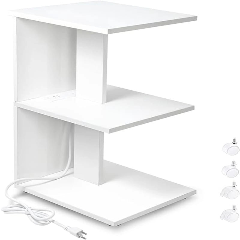 Table avec ports USB et prises électriques