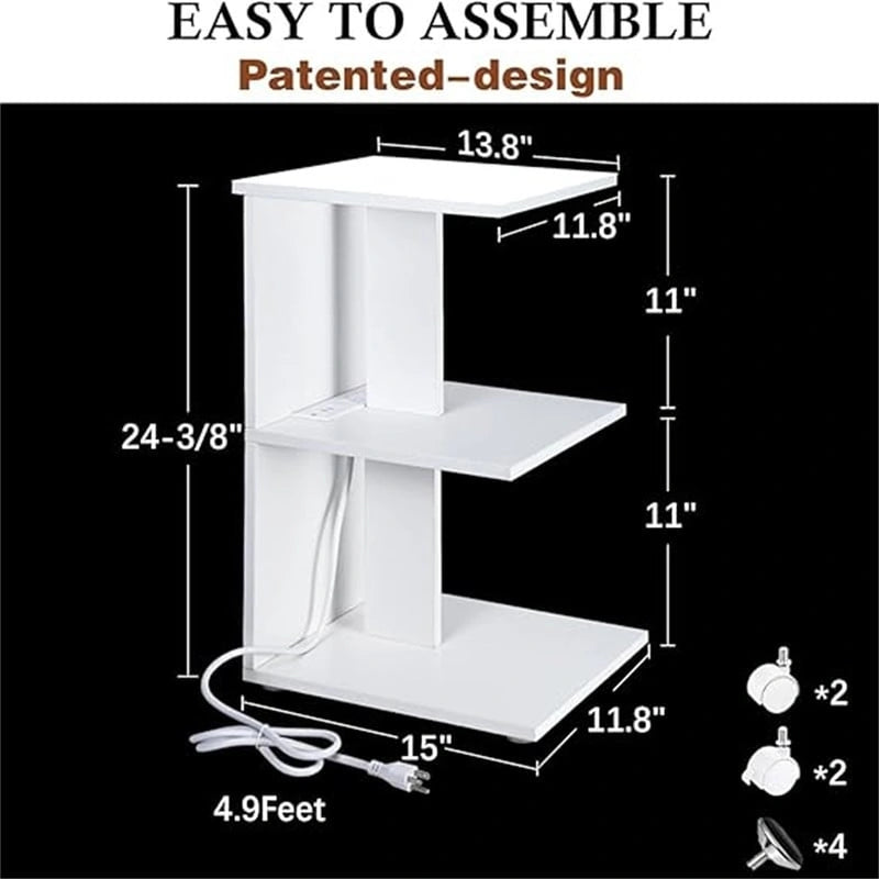 Table avec ports USB et prises électriques