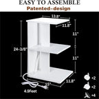 Table avec ports USB et prises électriques