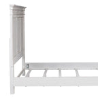 Tête de lit capitonnée de taille King The Gray Barn Abbey Park, couleur marron vieilli et blanc antique