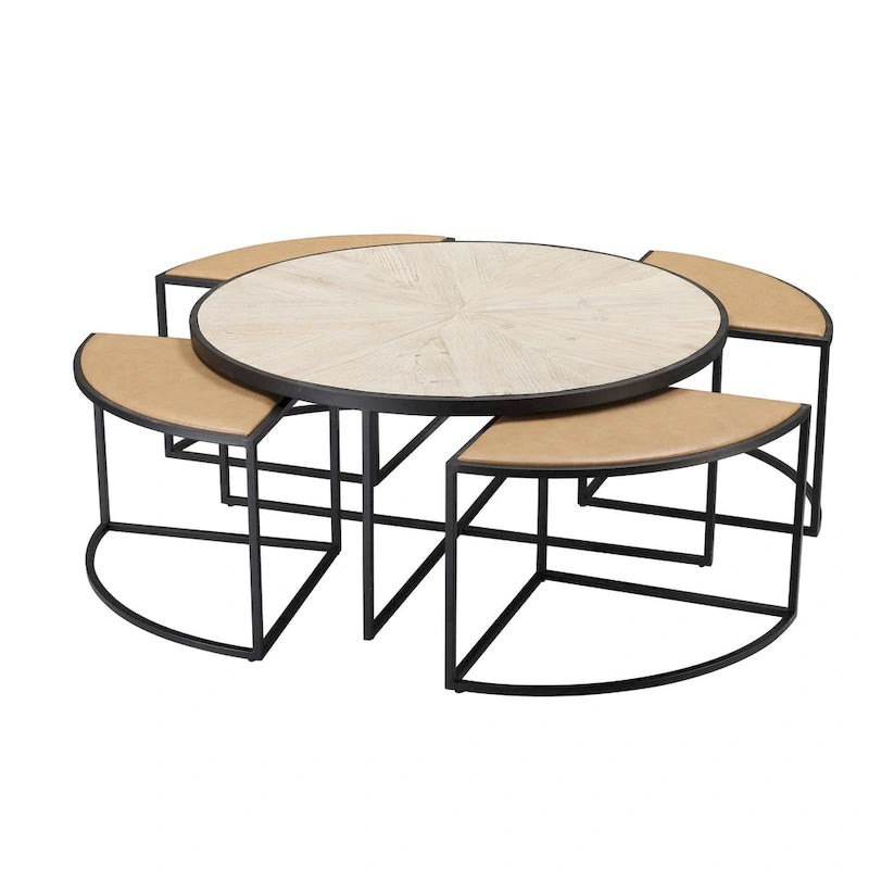 Table basse avec tables gigognes