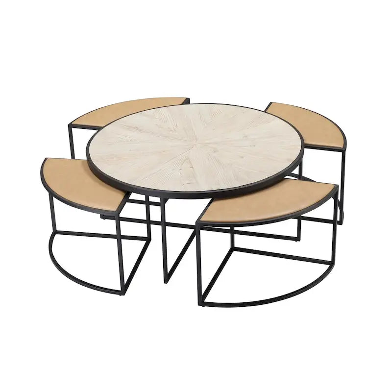 Table basse avec tables gigognes