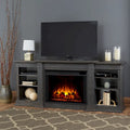 Eliot 81 Grand Antique Grey TV Stand Electric Fireplace by Real Flame