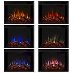 Meuble TV de 81 po gris antique avec foyer électrique