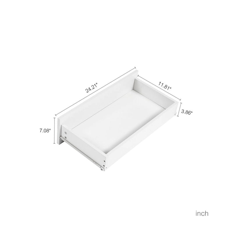 Commode à 4 tiroirs, Meuble de rangement autoportant pour Chambre, Salon, Placard, Bureau