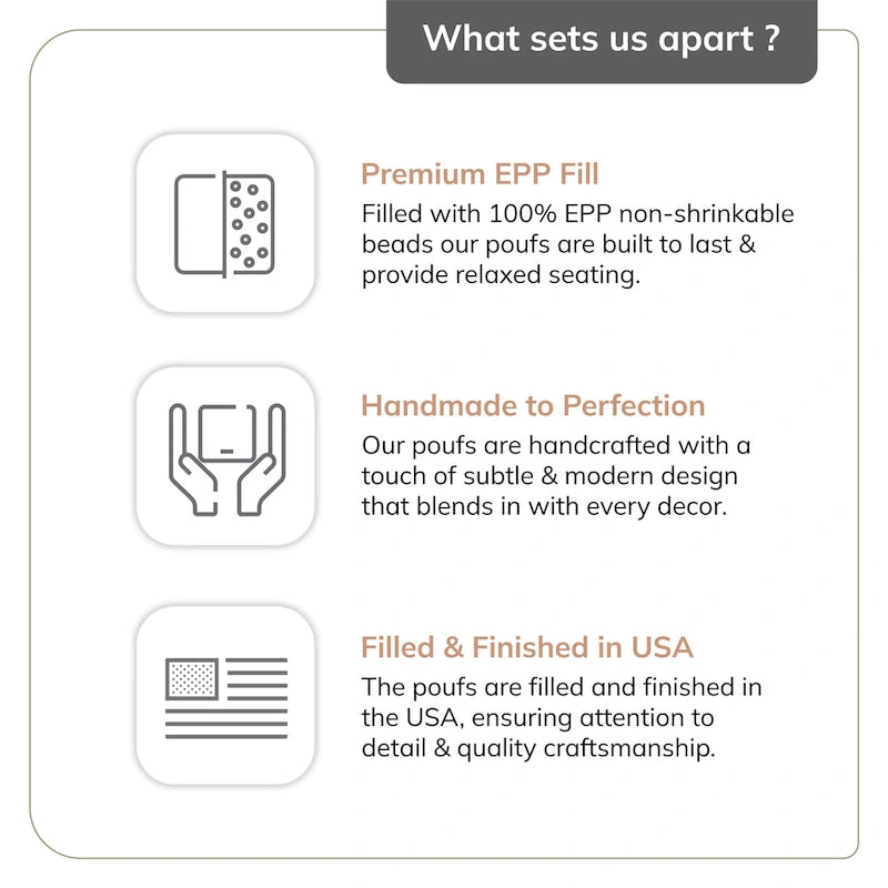 Pouf ottoman repose-pieds carré fait main noir et blanc 20x20x20