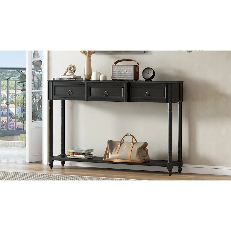Console Table Sofa Table with Drawers for Entryway