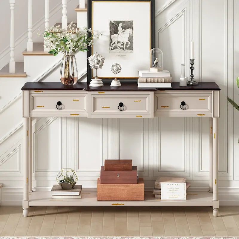 Console Table Sofa Table with Drawers for Entryway