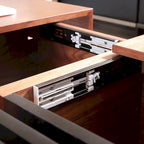 Table Basse Carrée Noyer Style Mid-Century Modern pour Salon