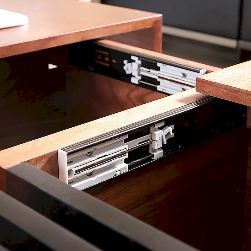 Table Basse Carrée Noyer Style Mid-Century Modern pour Salon